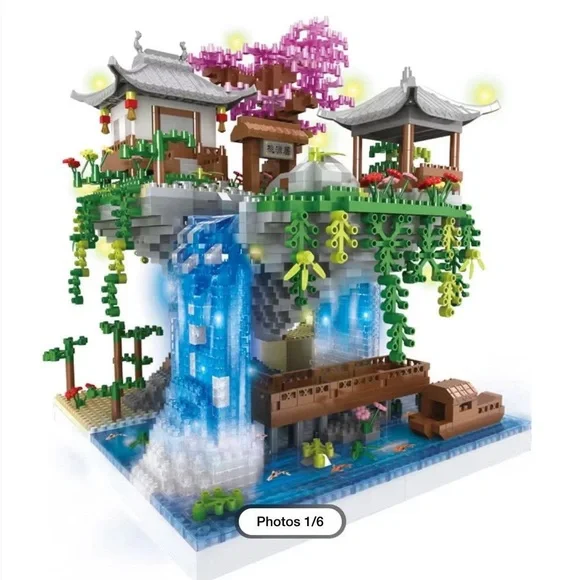 Colorful Building Block Waterfall Set - Picture 1 of 1